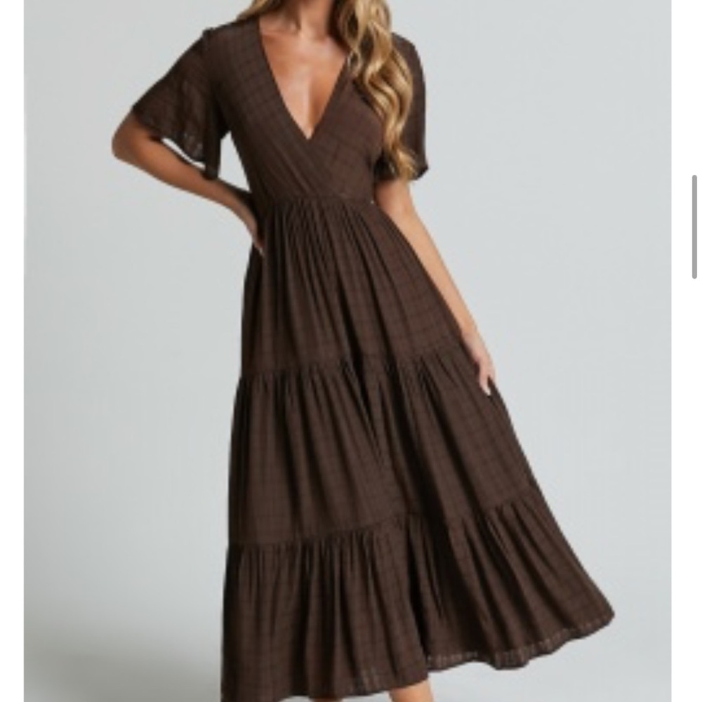 Showpo Brown Midi Dress